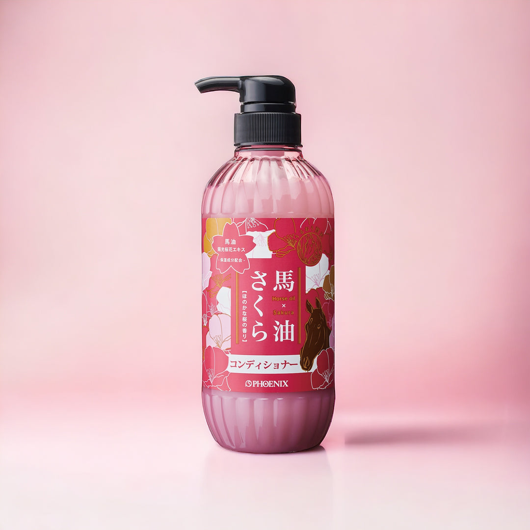 馬油さくらコンディショナー 500mL｜馬油、マコンブエキス、セラススヨウコウ花エキス配合