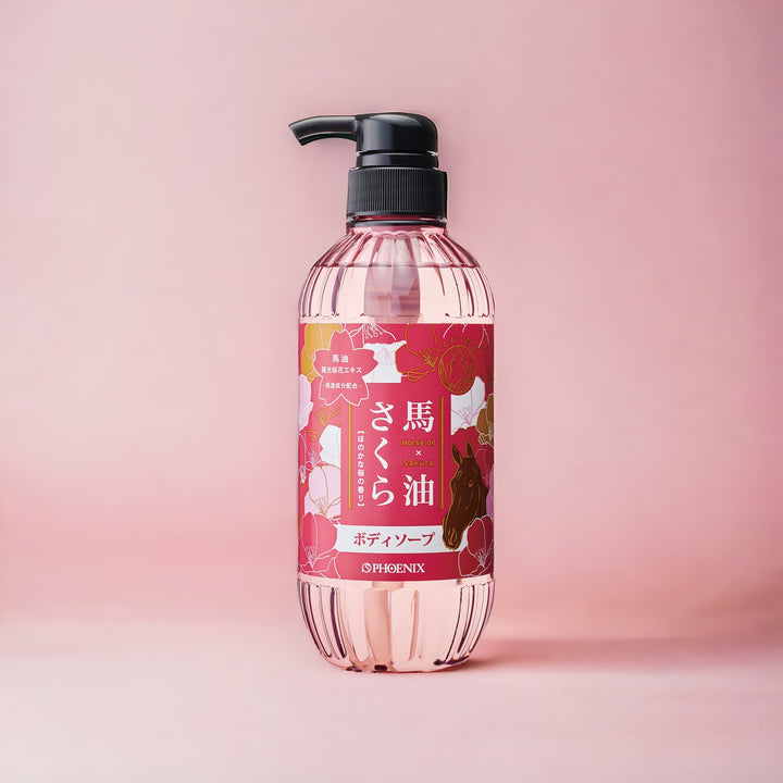 馬油さくらボディソープ 500mL ｜馬油、マコンブエキス、セラススヨウコウ花エキス配合