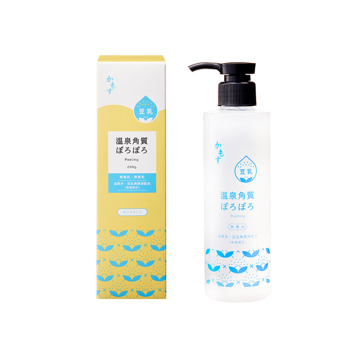 かもす 温泉角質ぽろぽろ 200ｇ／ピーリングジェル(角質落とし)｜温泉水・豆乳発酵液配合の温泉コスメ